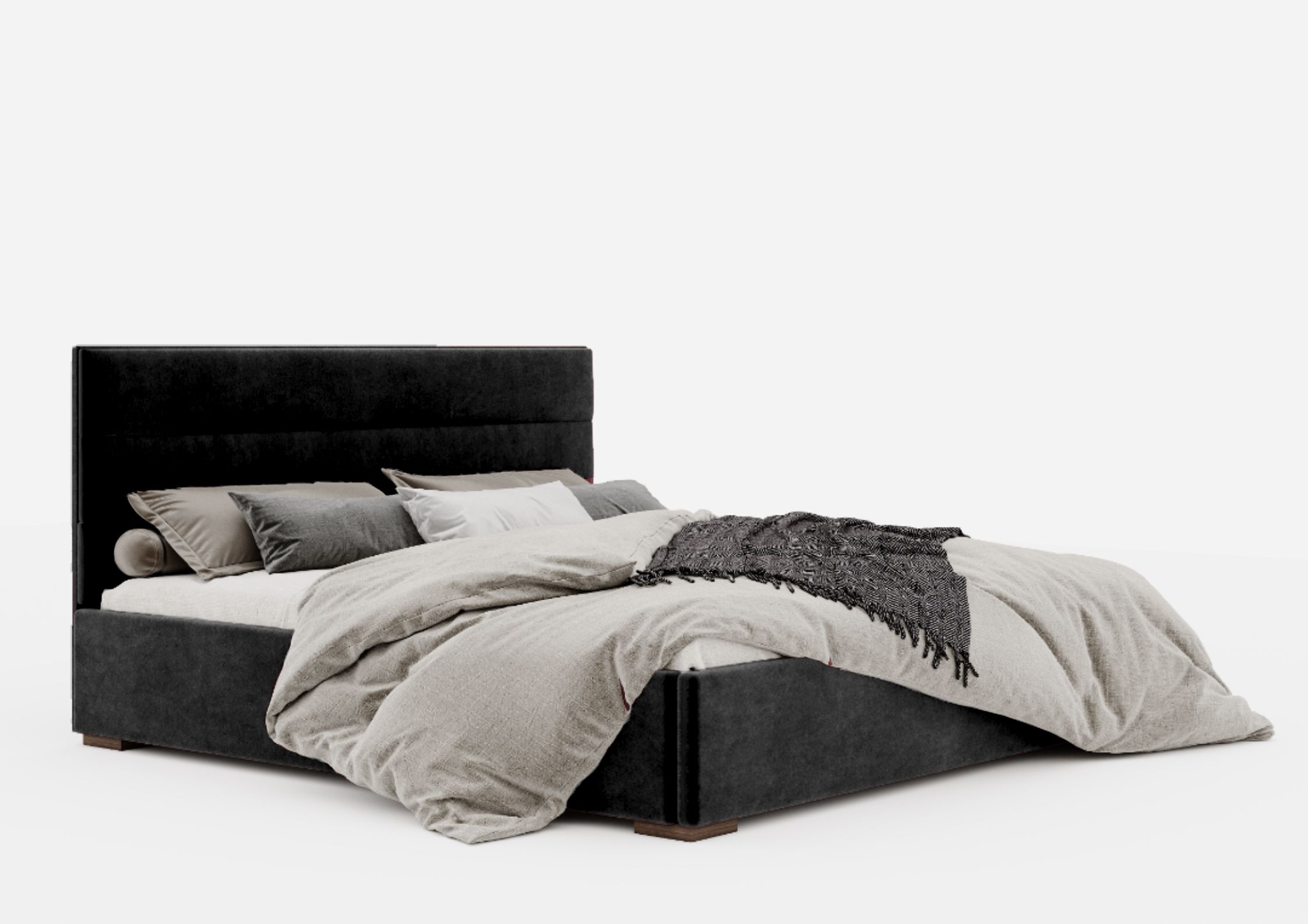 Czarne łóżko 120x200cm